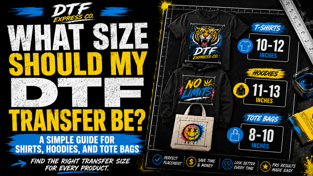 What Size Should My DTF Transfer Be? A Simple Guide for Shirts, Hoodies, and Tote Bags